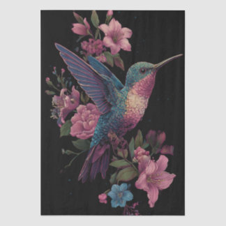 Papel De Seda Floral Hummingbird Decoupage Tissue Paper