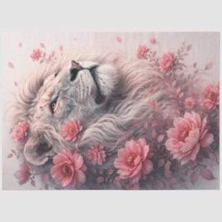 Papel De Seda Floral Lion
