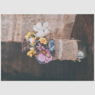 Papel De Seda Floral Moderno Elegante