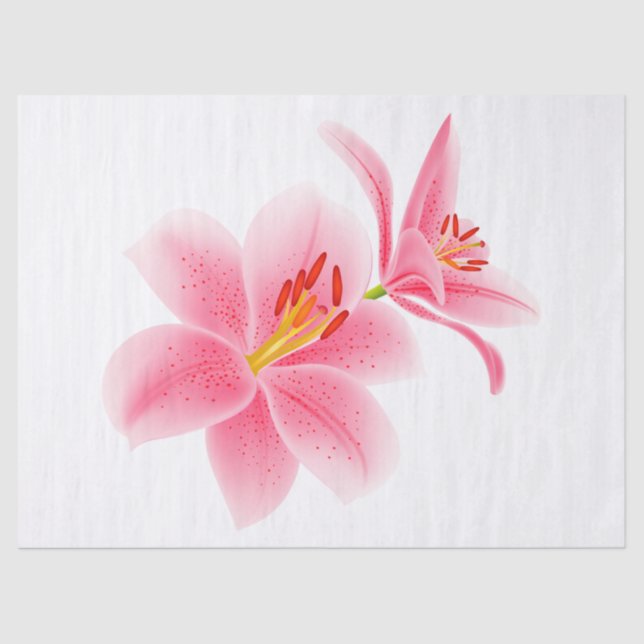 Papel De Seda Floral Moderno Elegante (Frente )