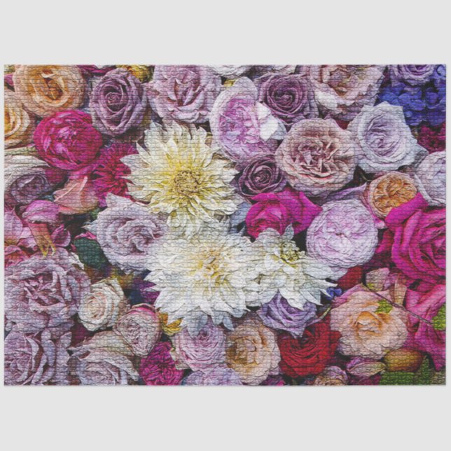 Papel De Seda Floral Moderno Elegante (Frente )