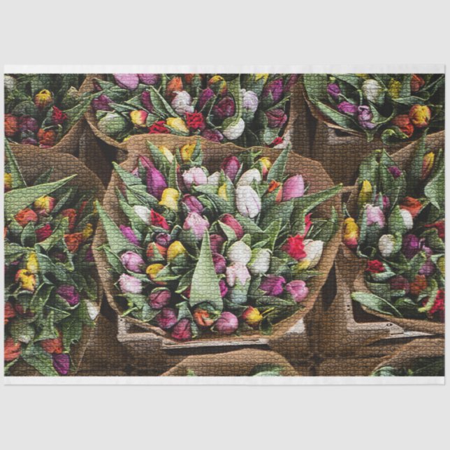 Papel De Seda Floral Moderno Elegante (Frente )