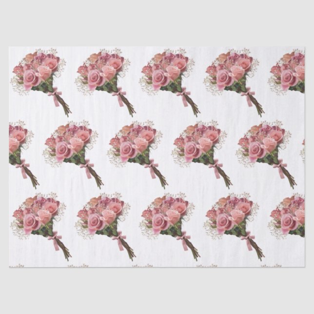 Papel De Seda Floral Moderno Elegante (Frente )