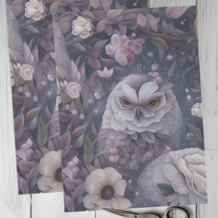 Papel De Seda Floral Owl