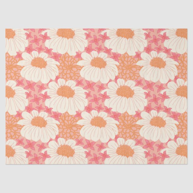 Papel de Seda Floral Rosa (Frente )