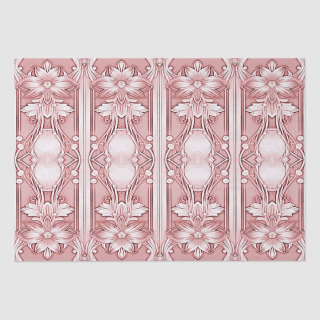 Papel de Seda Floral Rosa (Frente )