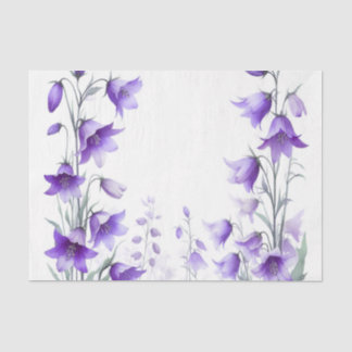 Papel de seda floral roxo
