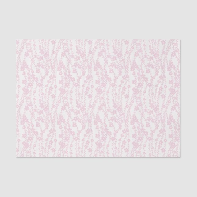 Papel De Seda Floral Vines (Ivory - Pink) (Frente )