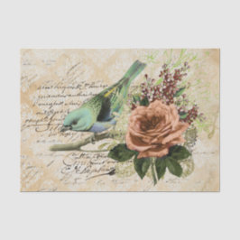 Papel De Seda Floral Vintage