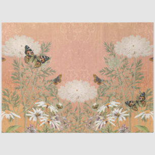 Papel De Seda Floral Vintage Autumn em Paris