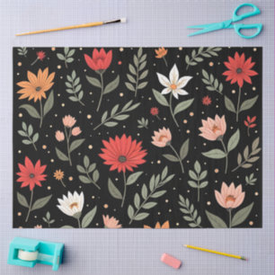 Papel De Seda Floral Vintage - Bela Coleção Moderna