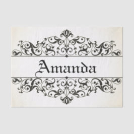 Papel De Seda Floral Vintage Personalizado