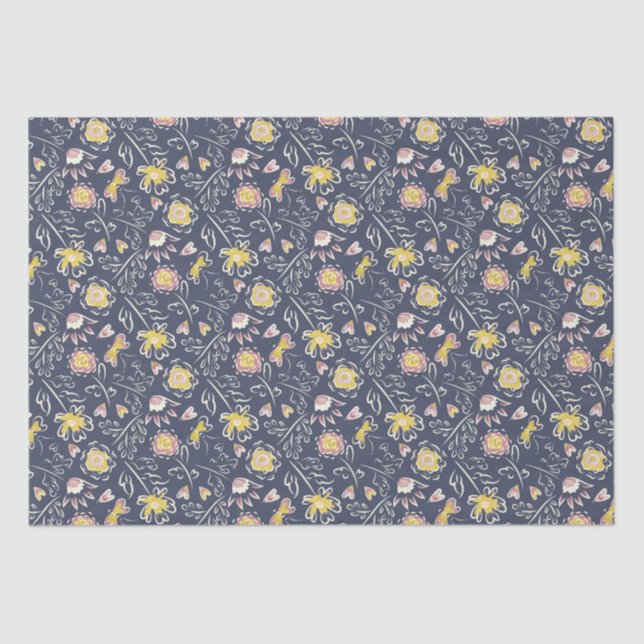 Papel De Seda Floral Whirlwind (Frente )