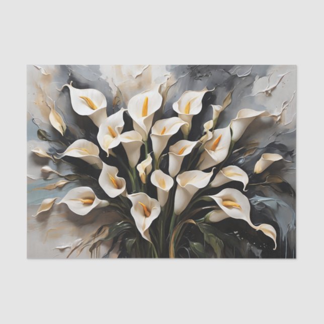 Papel De Seda Floral White Calla Lily (Frente )
