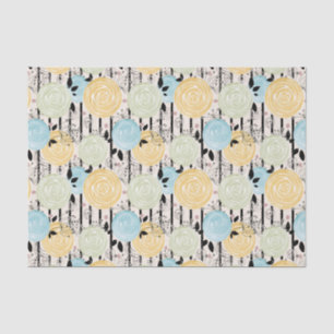 Papel De Seda Flores abstrato