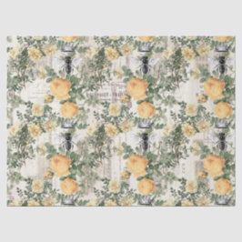 Papel De Seda Flores Amarelas e a Rainha da Abelha