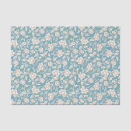 Papel De Seda Flores amarelas e azuis