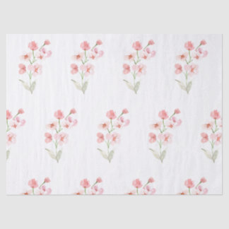 Papel De Seda flores aquarela