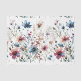 Papel De Seda Flores Aquarela Tinta Alcoólica Floral