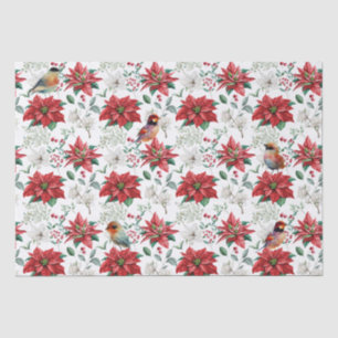 Papel De Seda Flores aquarelas víbora de Natal, folhas