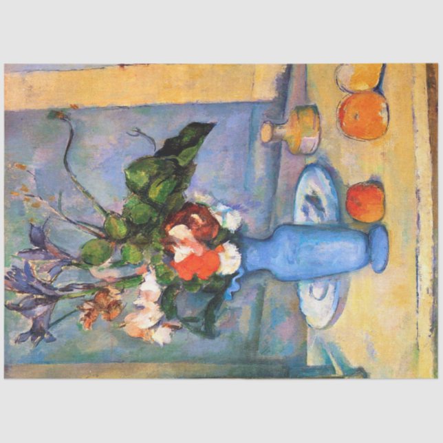 Papel De Seda Flores Azuis, Paul Cezanne (Frente )