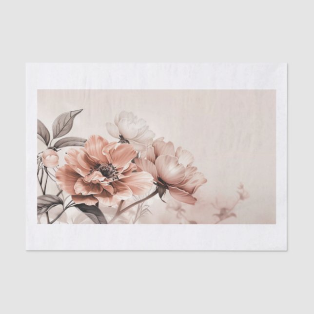 Papel De Seda Flores Bonitas15 (Frente )