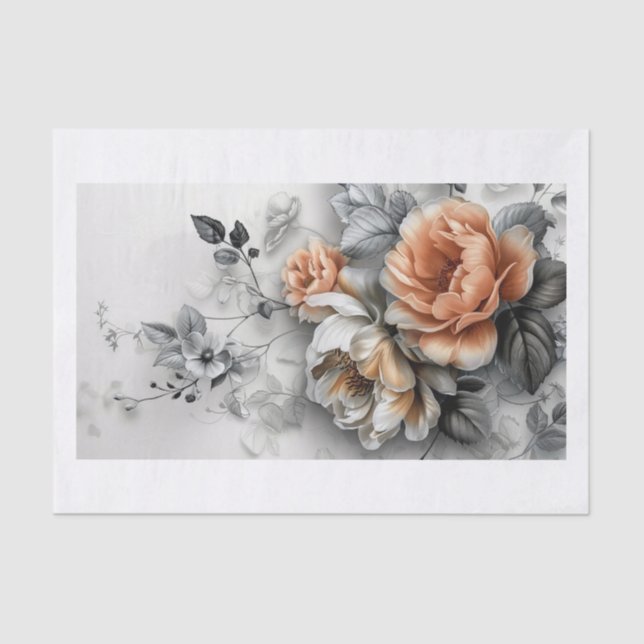 Papel De Seda Flores Bonitas9 (Frente )