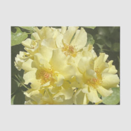 Papel De Seda Flores Botânicas Amarelas