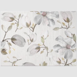 Papel De Seda Flores Brancas