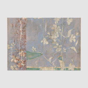 Papel De Seda Flores brancas em segundo plano