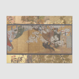 Papel De Seda Flores de Cerejeira Antigas Láteas