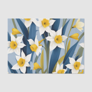 Papel De Seda Flores De Daffodil Contemporâneas