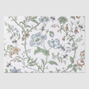 Papel De Seda Flores de Duna Vintage com Pastel de Abelhas de Me