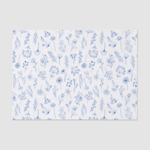 Papel De Seda Flores de esboço de jardim misto de arte de linha 