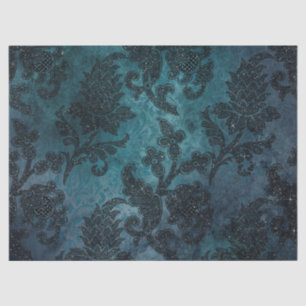 Papel De Seda Flores de Estêncil da Gliteria na Decoupage Verde