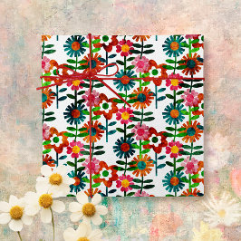 Papel De Seda Flores de Estilo da década de 1970