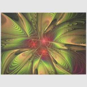 Papel De Seda Flores de fantasia fractal suaves e tenra