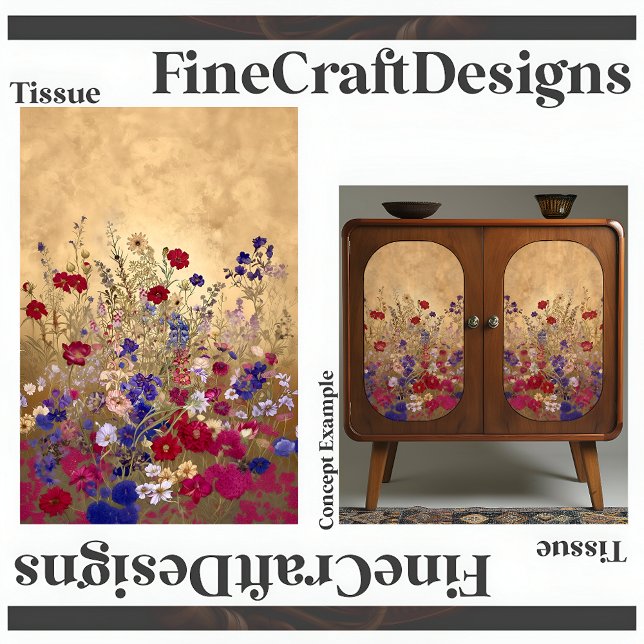 Papel De Seda Flores de Fantasia Imprimíveis Fundo Dourado Direi (Criador carregado)