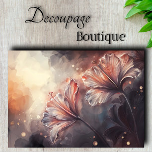 Papel De Seda Flores de Hibisco Etéreo em Decoupage