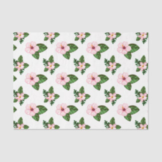 Papel De Seda Flores de Hibiscus Rosa (Série Design 41 Rosa)