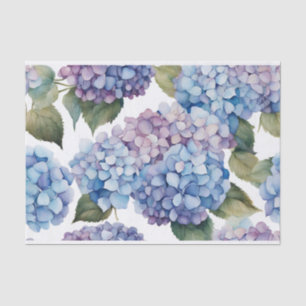 Papel De Seda Flores de Hydrangea, Azul, Púrpura