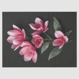 Papel De Seda Flores de Magnólia Rosa