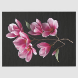 Papel De Seda Flores de Magnólia Rosa