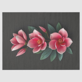 Papel De Seda Flores de Magolia Rosa