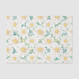 Papel De Seda Flores de margarida de padrão floral