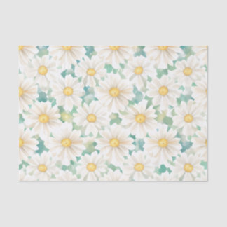 Papel De Seda Flores de margarida de padrão floral