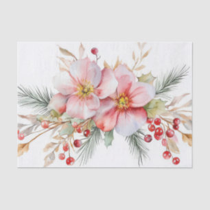 Papel De Seda Flores de Natal Coloridas