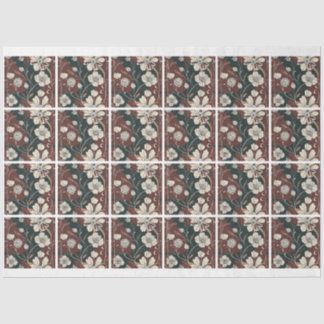 Papel De Seda Flores de Outono Noir Decoupage em Azulejos