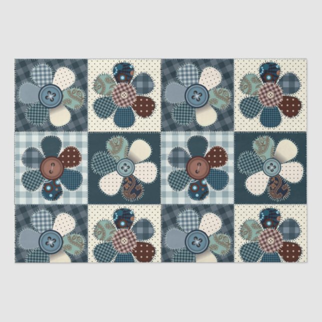 Papel De Seda Flores de patch (Frente )