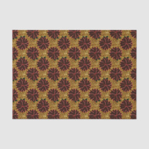 Papel De Seda Flores de Poinsettia Metal-14-Vermelho-Dourado-TEC